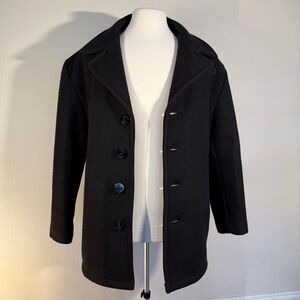 Schott NYC Black Wool Peacoat – Made in Canada